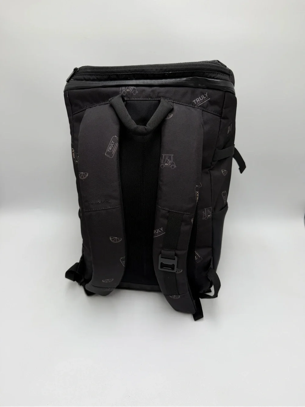 RARE Travis Mathew Golf Truly Seltzer AOP Black Insulated Cooler Backpack